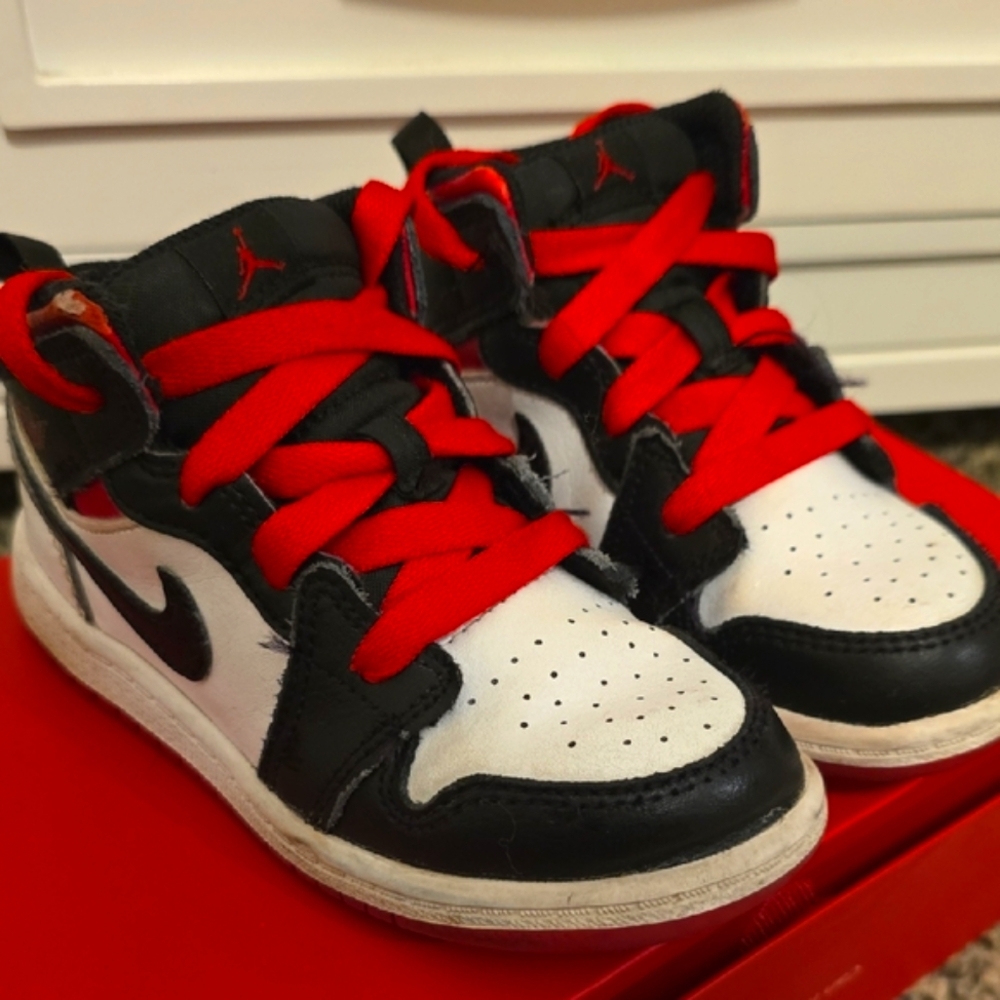 Jordan Black and Red Sneakers Iconic Design